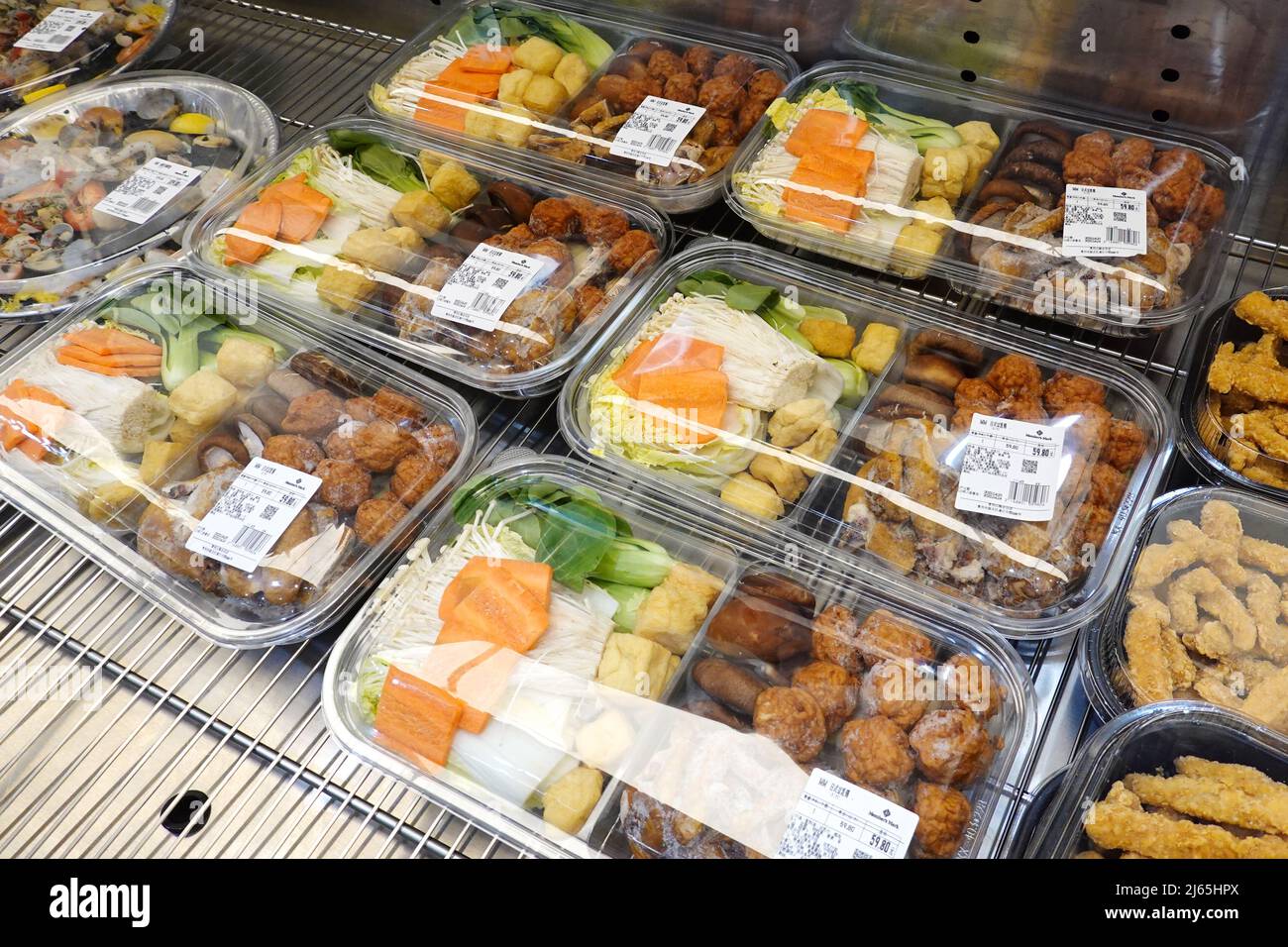 Packaged vegetables and meat are sold at Sam's Club in Changzhou. (Photo by Sheldon Cooper