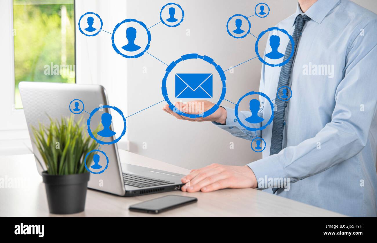 Email and user icon,sign,symbol marketing or newsletter concept ...