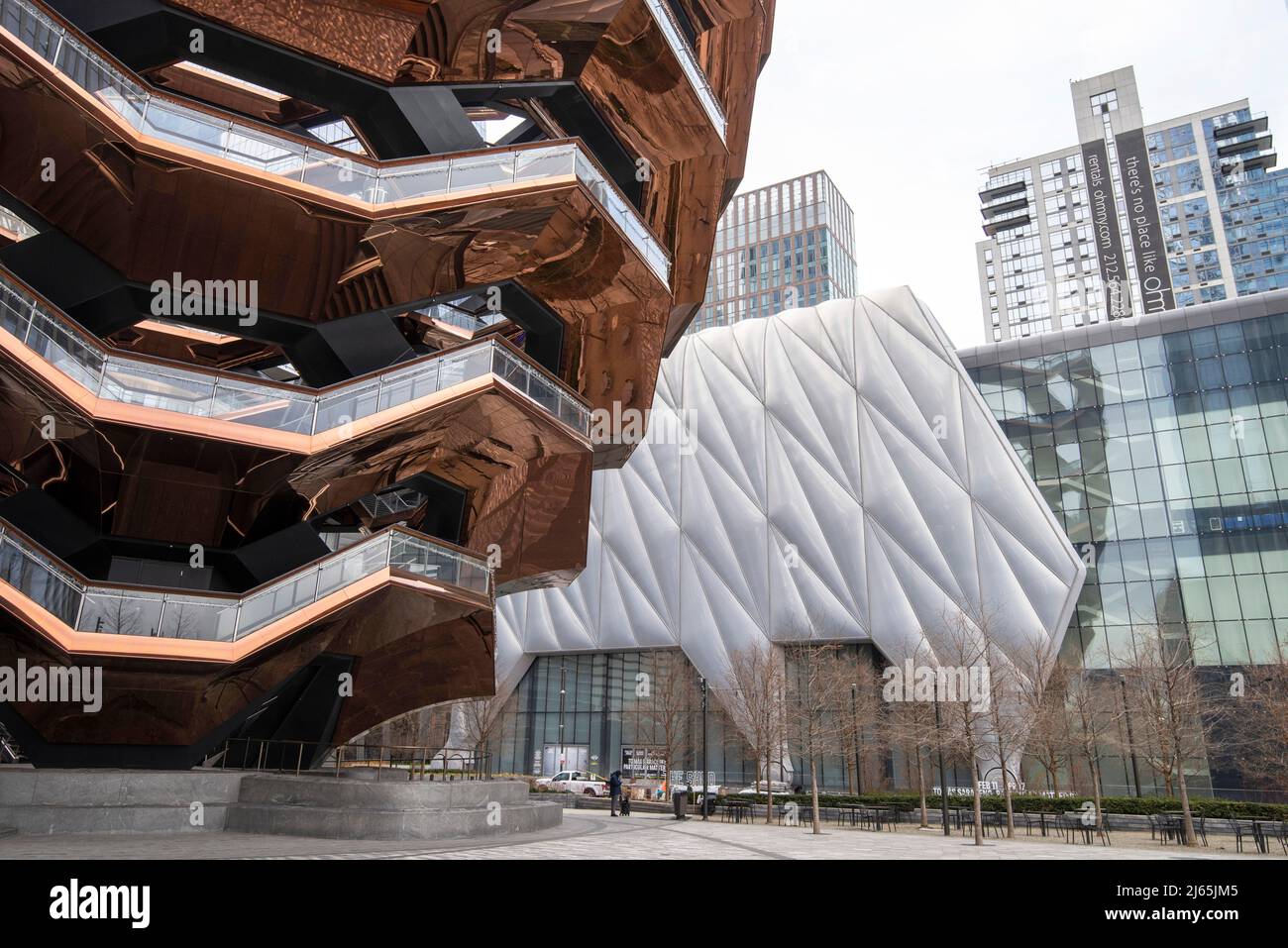 Vessel and The Shed at Hudson Yards, Manhattan New York USA Stock Photo