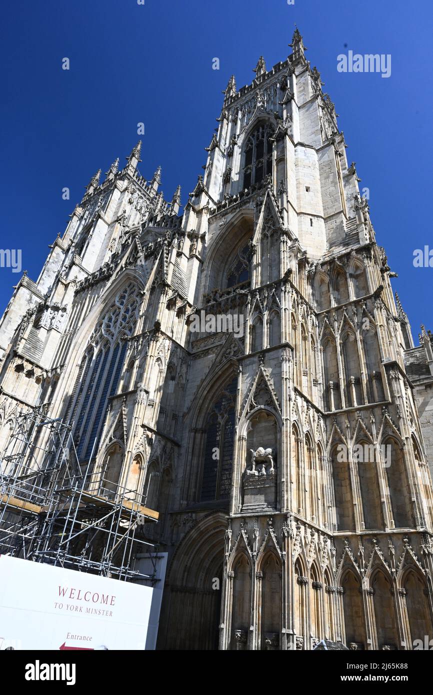 Cathedral and Metropolitical Church of Saint Peter, deangate. York Minster Stock Photo