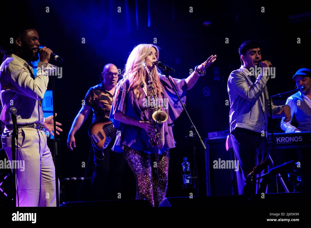 Bern, Switzerland. 27th Apr, 2022. The Dutch saxophonist, musician and composer Candy Dulfer