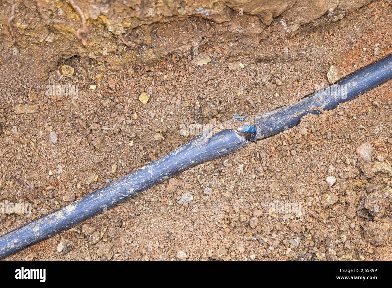 damaged underground cables when digging, snapped, broken power line