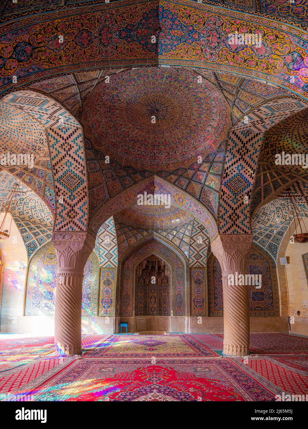 Colorful mosque building in Iran Stock Photo