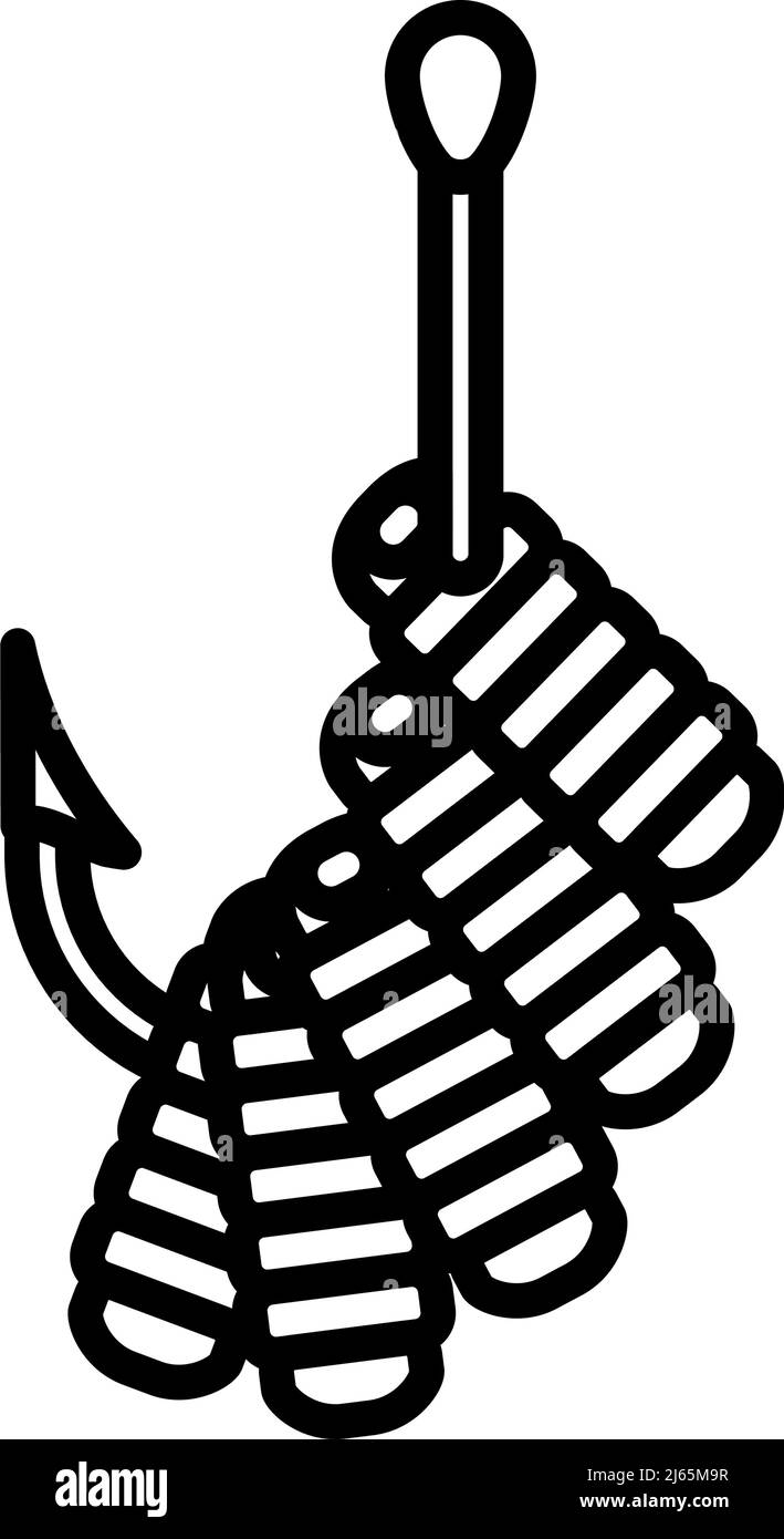 Worm hook cartoon Black and White Stock Photos & Images - Alamy