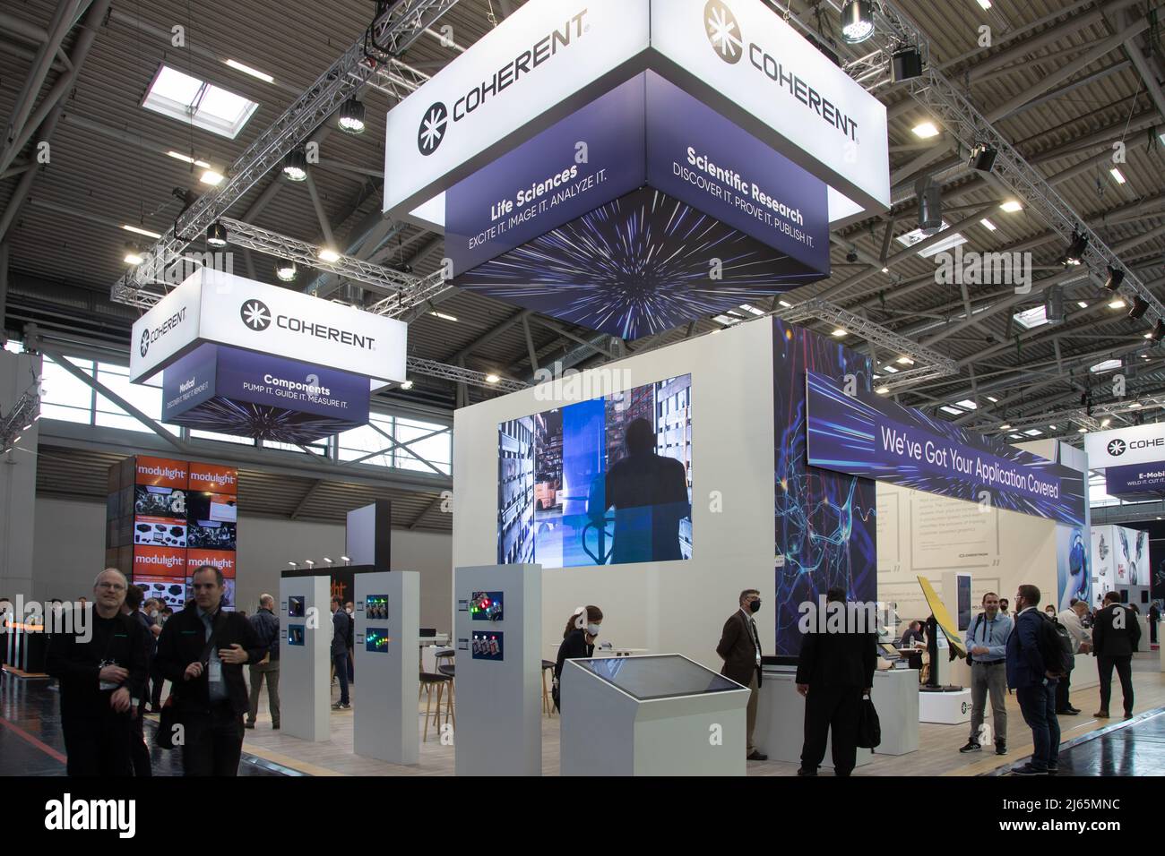 Coherent at the World's leading trade fair for components, systems and  applications of photonics Laser - World of Photonics / World of Quantum on  April 28, 2022 in Munich, Germany. (Photo by