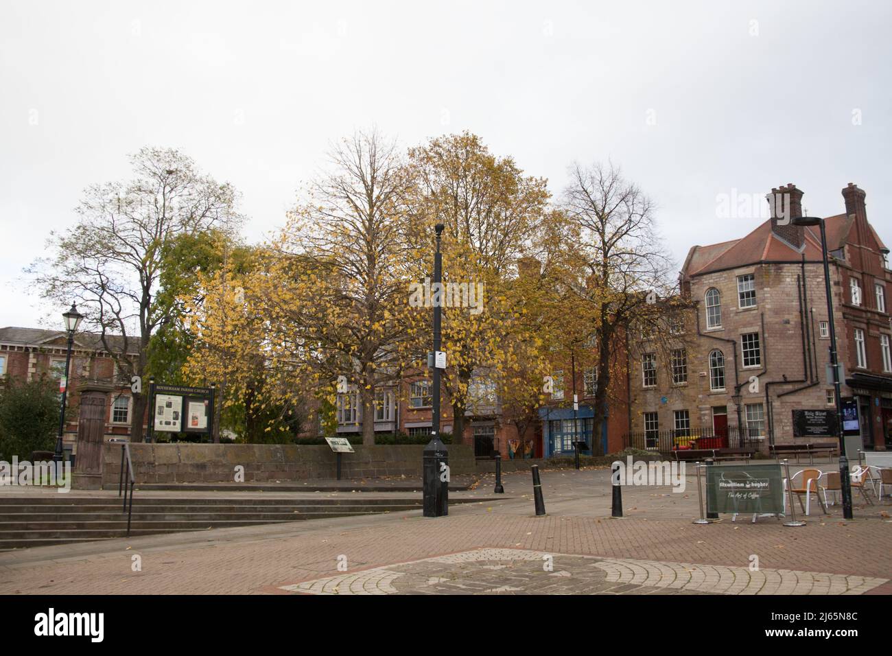 Views of Rotherham town centre in South Yorkshire in the UK Stock Photo