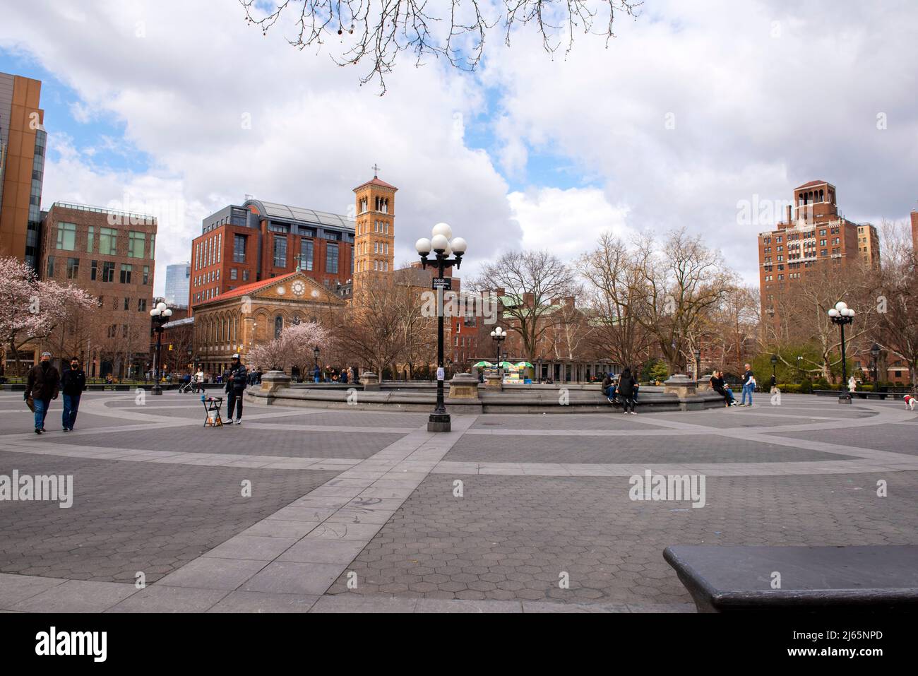 Spring at Washington Square Park, Greenwich Village New York USA Stock Photo