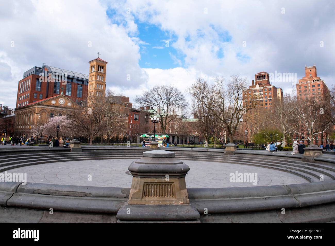 Spring at Washington Square Park, Greenwich Village New York USA Stock Photo