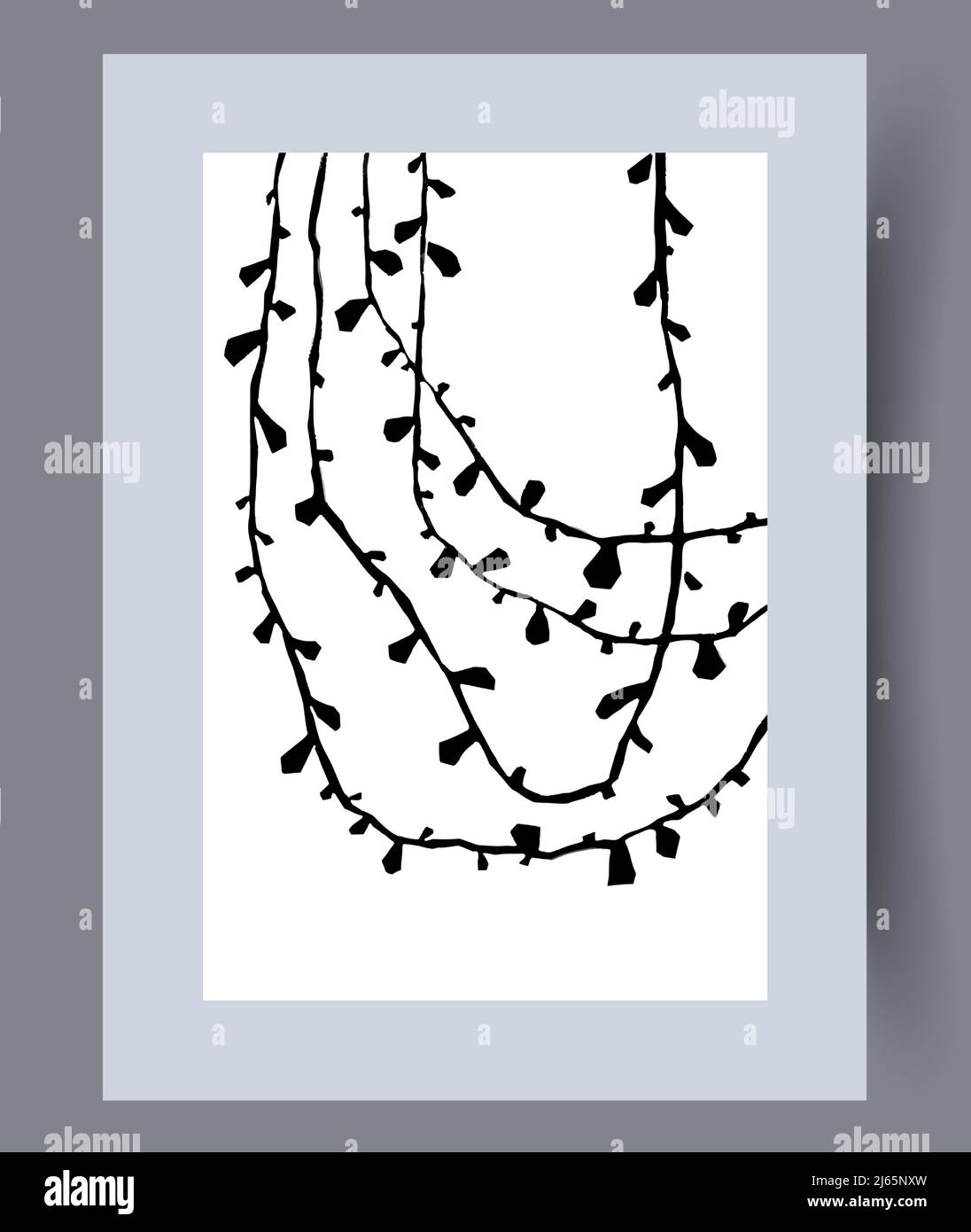 Printable wall art vector poster set vector. Stock Vector