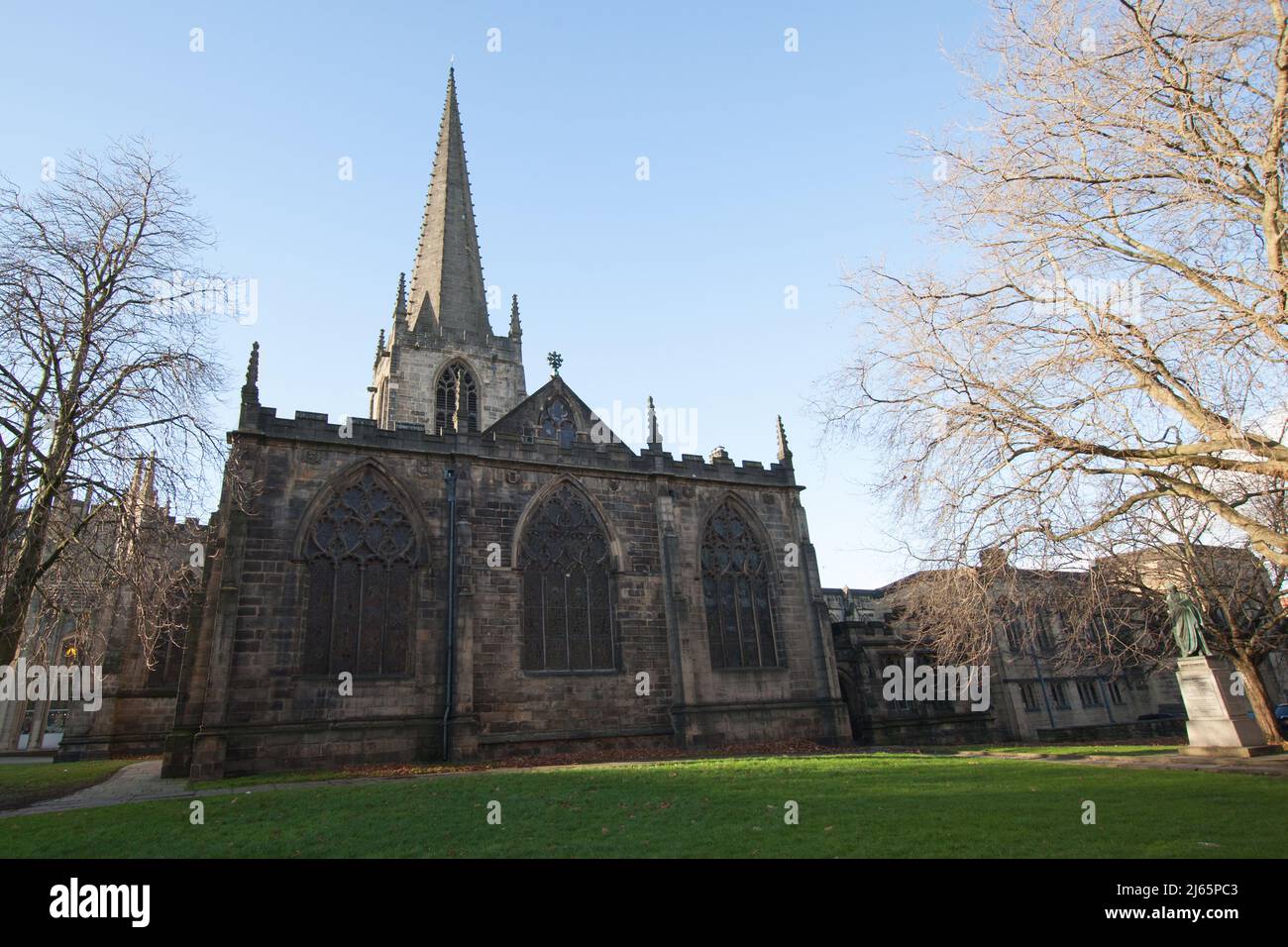 Sheffield Cathedral in Sheffield in the UK Stock Photo