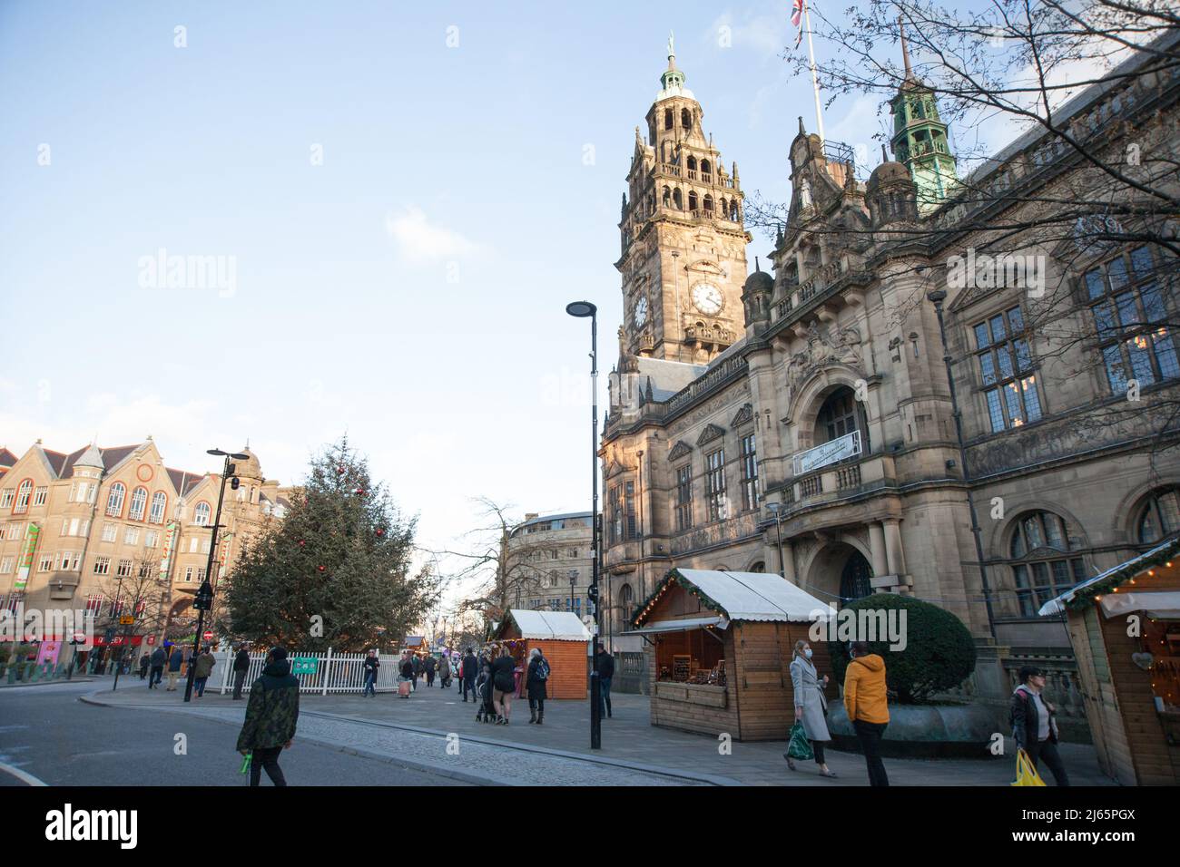 Sheffield Town Hall on Pinstone Street in Sheffield in the UK Stock Photo