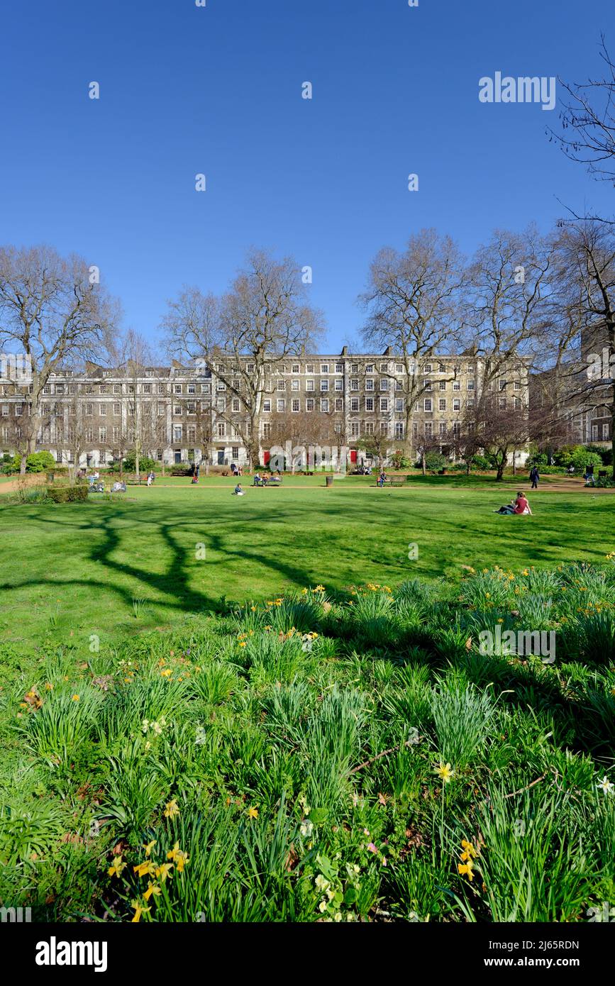 Gordon Square, public park square owned by the University of London , Bloomsbury, West London, United Kingdom Stock Photo