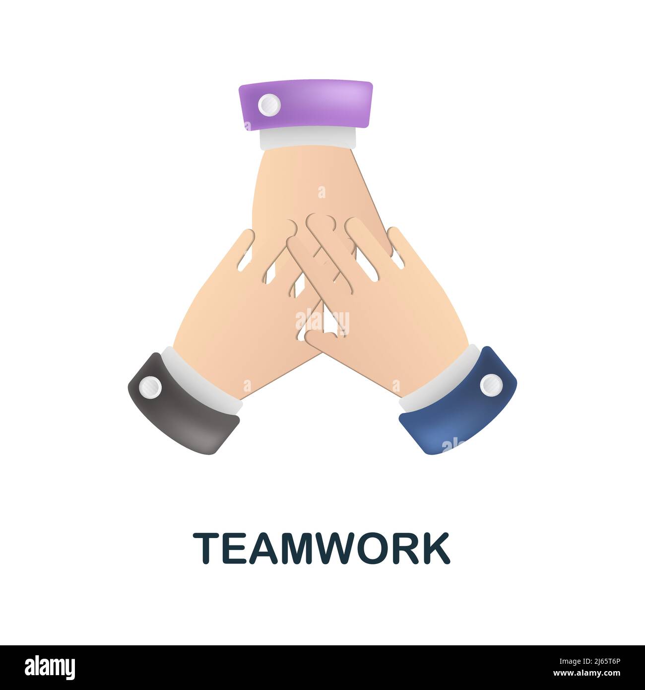 Teamwork icon. 3d illustration from startup collection. Creative ...