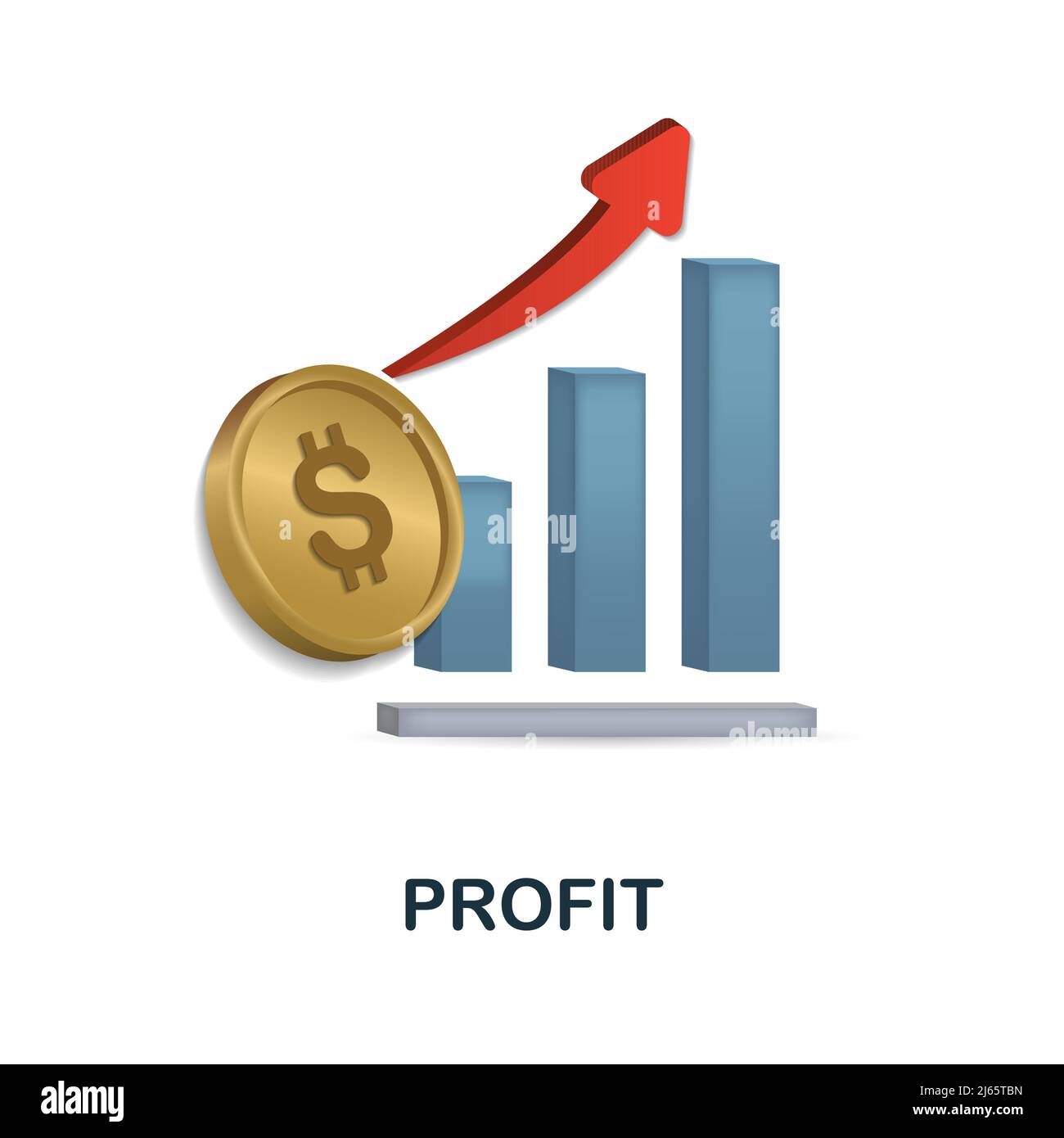 Profit icon 3d illustration from startup collection Creative Profit Profit icon 3d illustration from startup collection Creative Profit