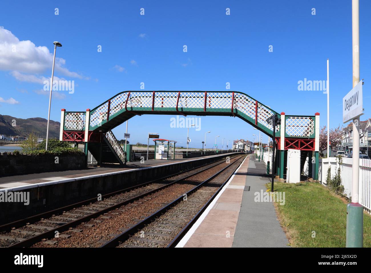 Deganwy railway station station road Conwy North Wales Stock Photo Alamy
