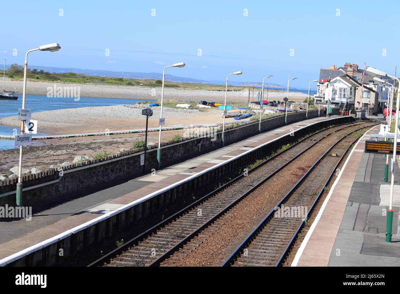 Deganwy railway station station road Conwy North Wales Stock Photo Alamy