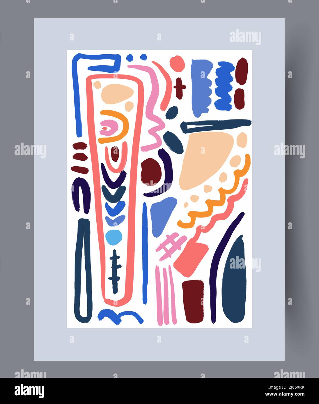 Printable wall art vector poster set vector. Stock Vector