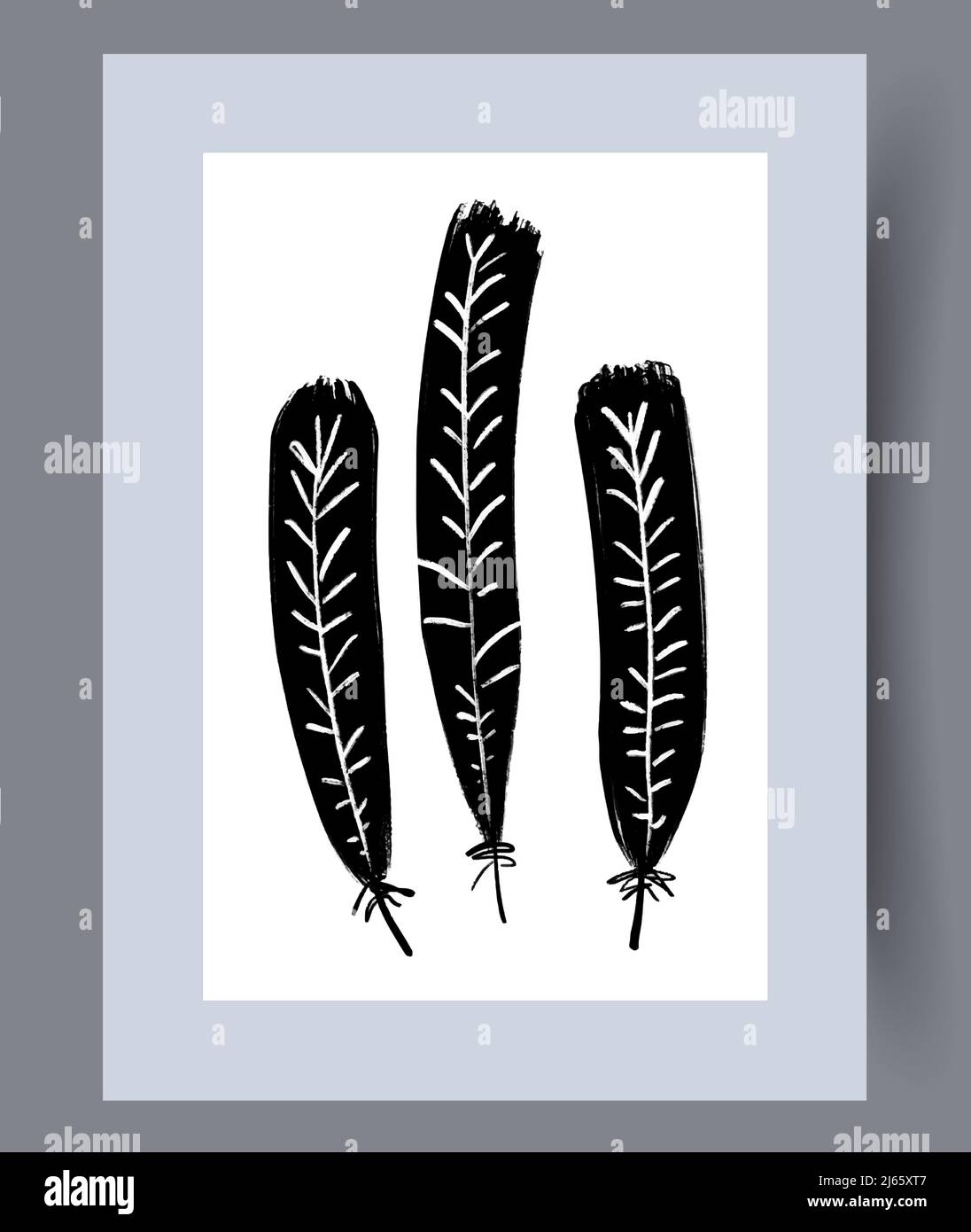 Printable wall art vector poster set vector. Stock Vector