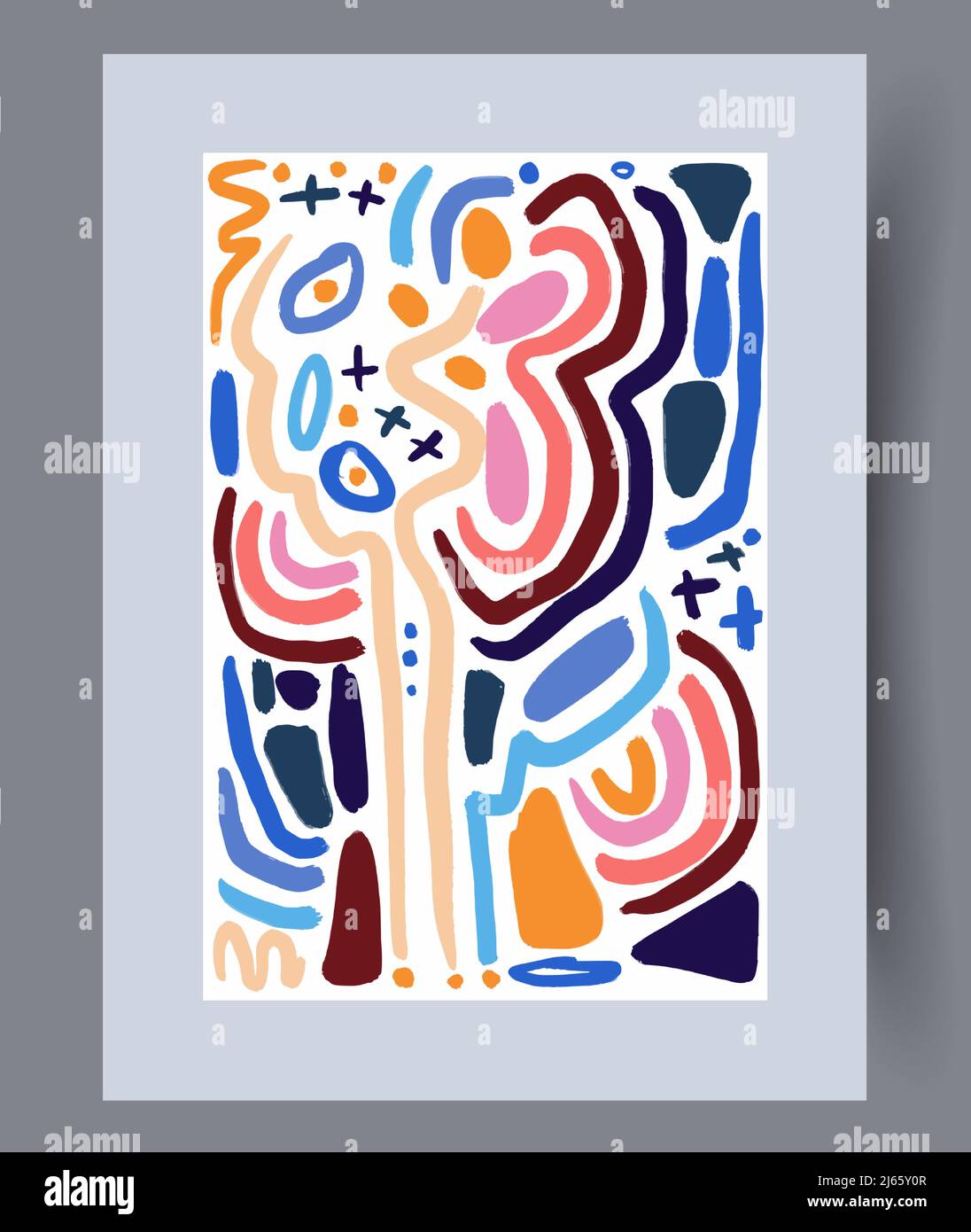 Printable wall art vector poster set vector. Stock Vector