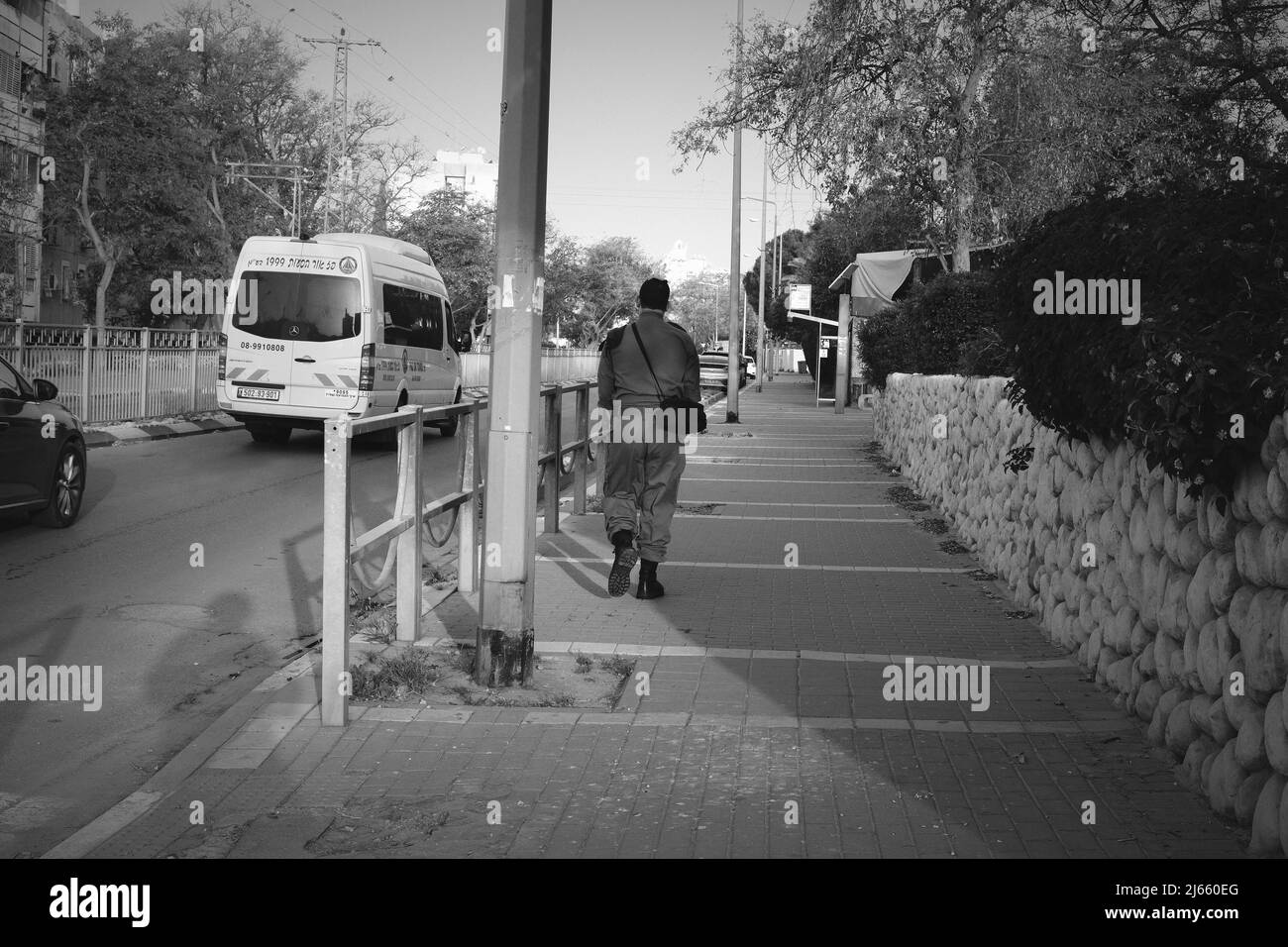 Walking man Black and White Stock Photos & Images - Alamy