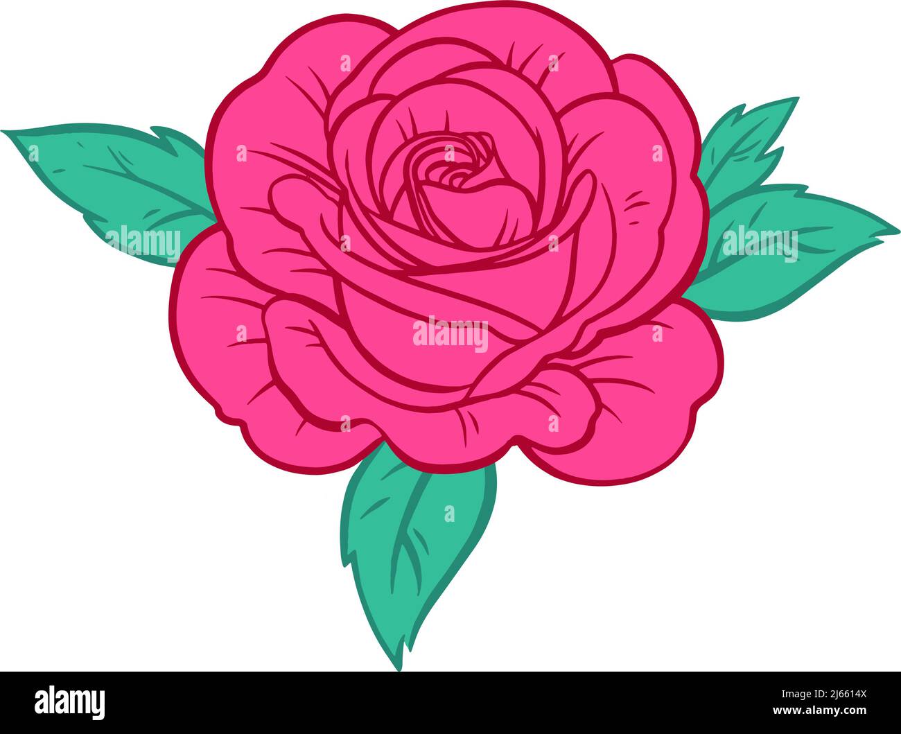 Beautiful rose drawing Stock Vector by ©vgorbash 168972144
