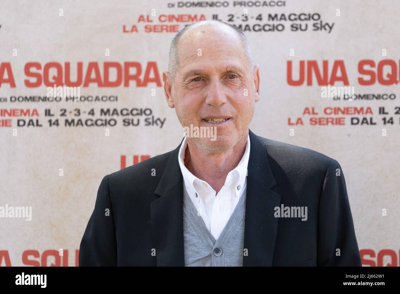 Rome, Italy, April 28, 2022 - Ex Tennis champion Corrado Barazzutti attends at photocall for the movie 'Una Squadra' in Rome. Credits: Luigi de Pompeis/Alamy Live News Stock Photo