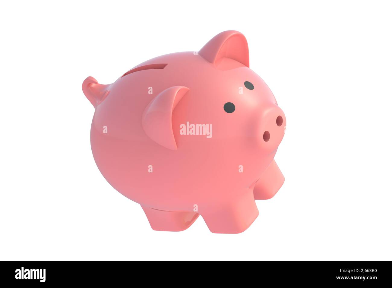 Piggy bank isolated on white background. 3d render Stock Photo - Alamy