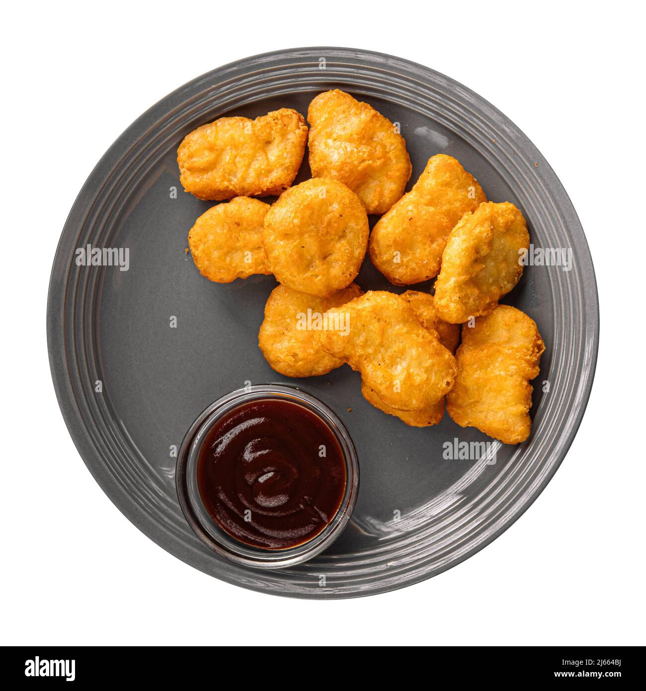 Isolated portion of chicken nuggets with sauce Stock Photo Alamy