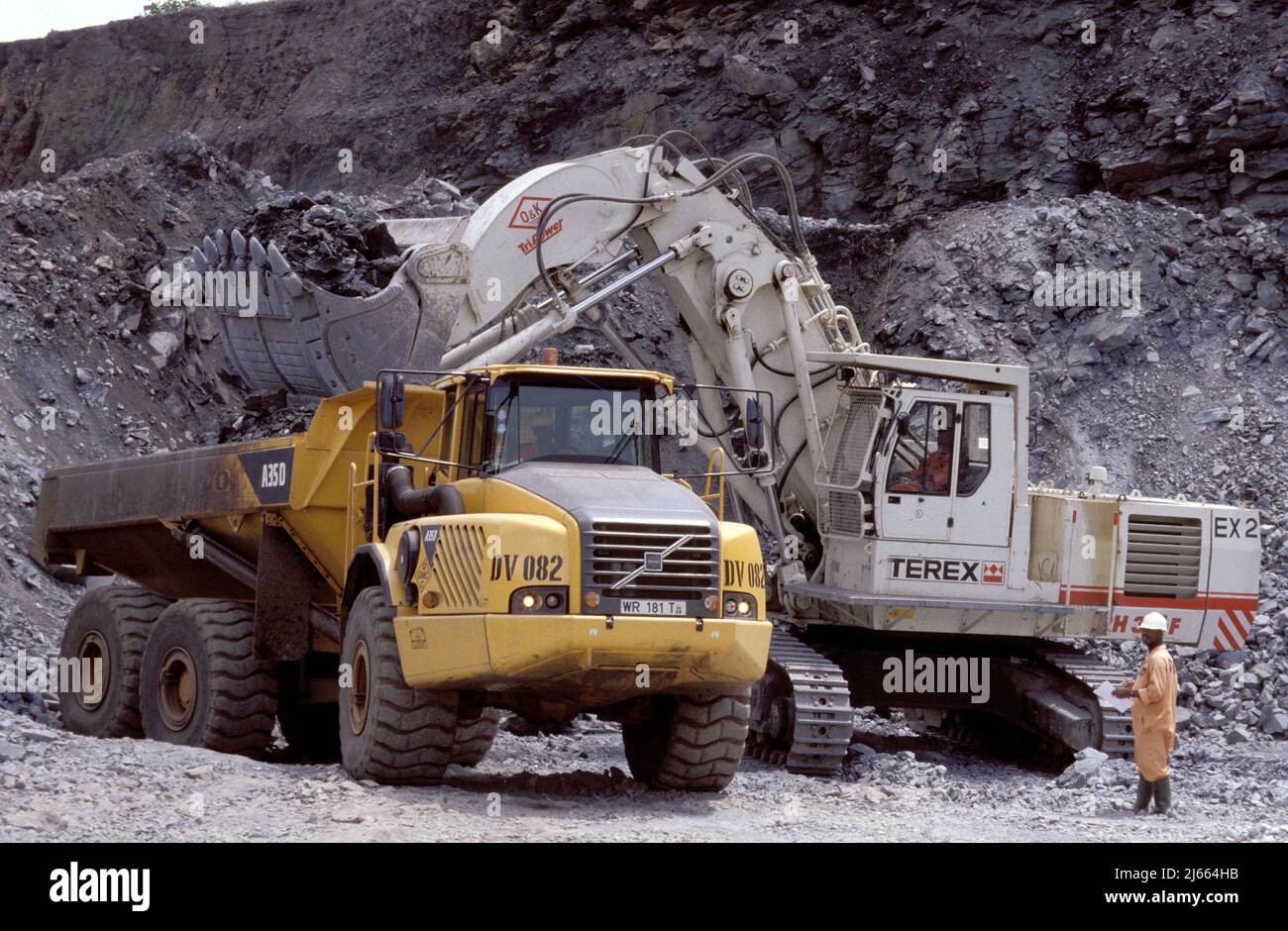 Ghana, Tarkwa; Manganese mining site Stock Photo Alamy