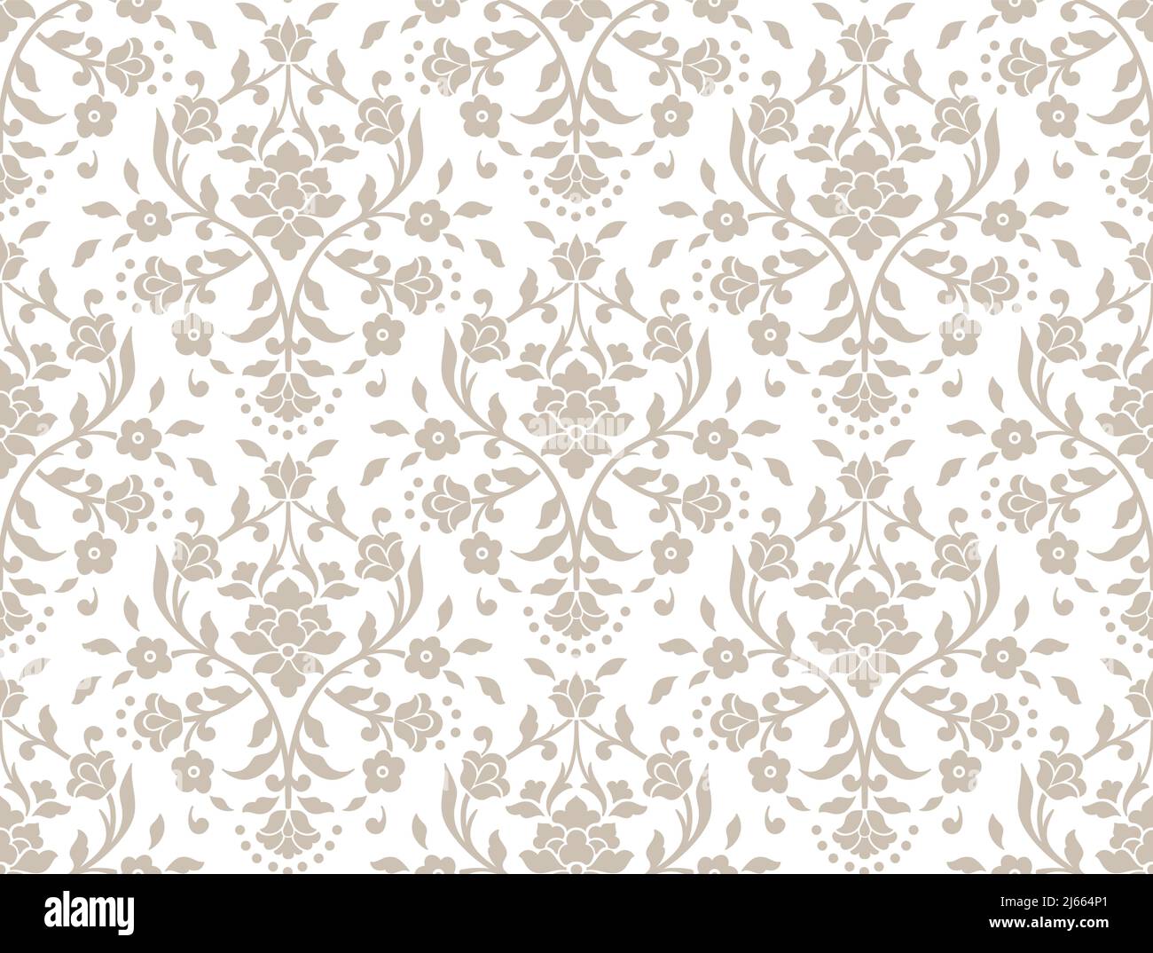 Damask seamless pattern element. Vector floral damask ornament vintage ...