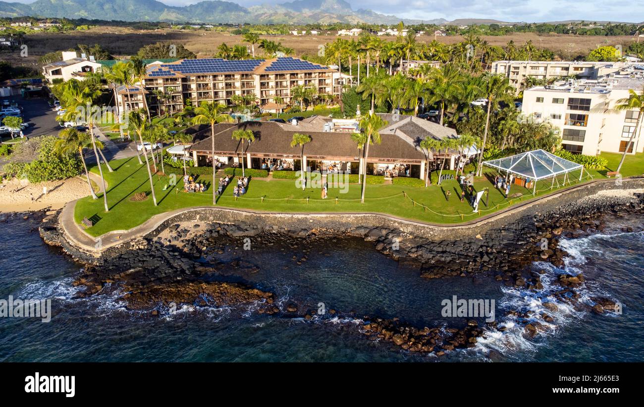 Beach House Restaurant, Koloa, Kauai, Hawaii Stock Photo