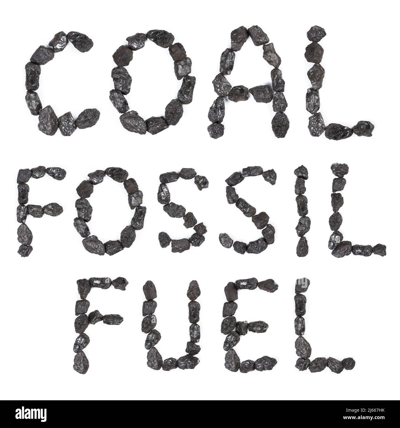 Coal fossil fuel inscription made from black stone anthracite coal
