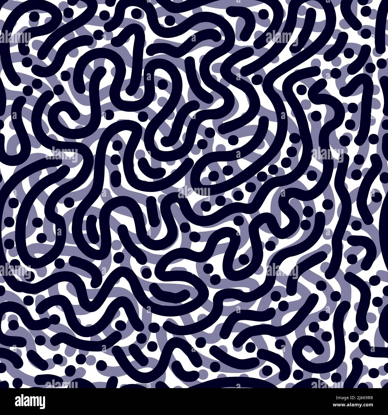 seamless pattern lines and dots monochrome. Vector illustration Stock Vector