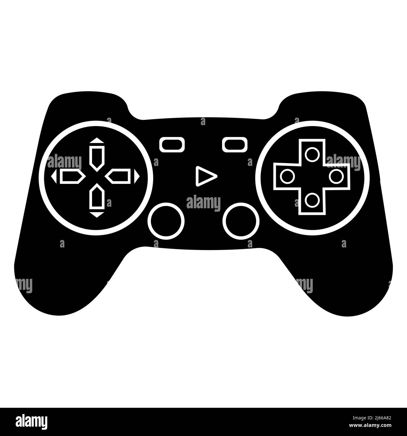 game controller joystick, isolated vector illustration icon stencil