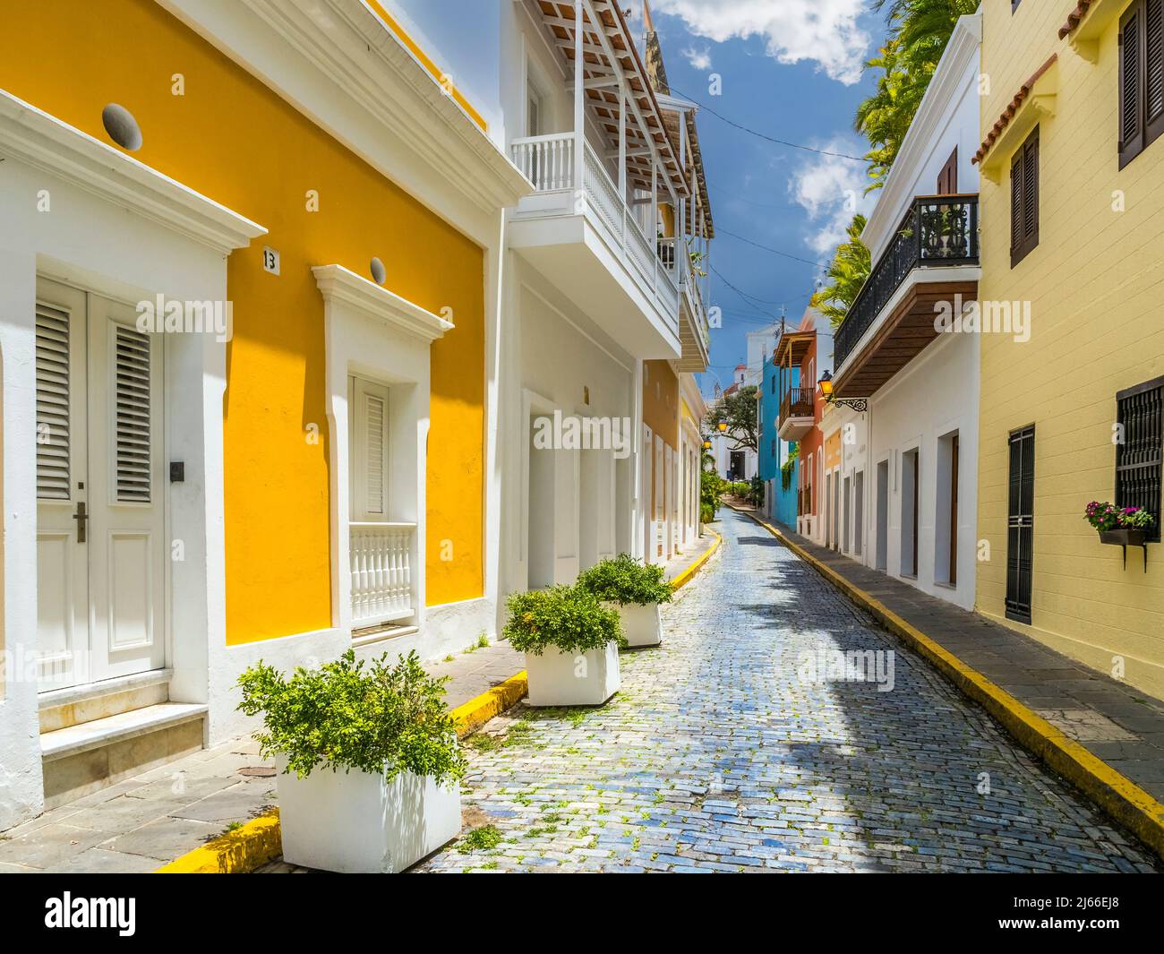 Colorful street scene in Old San Juan Puerto Rico Stock Photo - Alamy