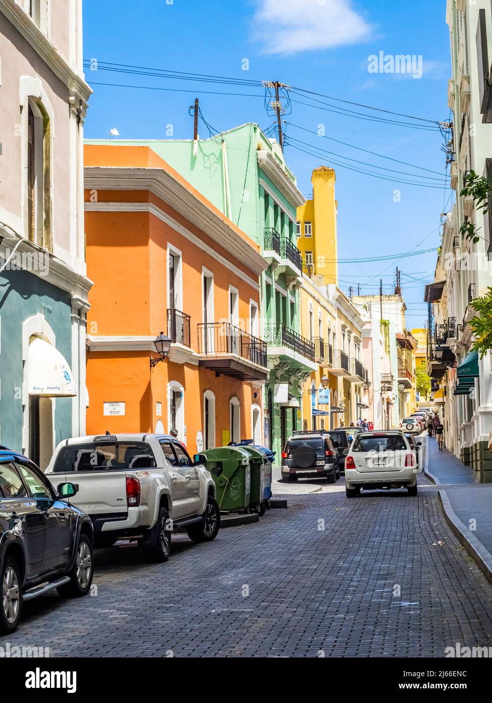 Colorful street scene in Old San Juan Puerto Rico Stock Photo - Alamy