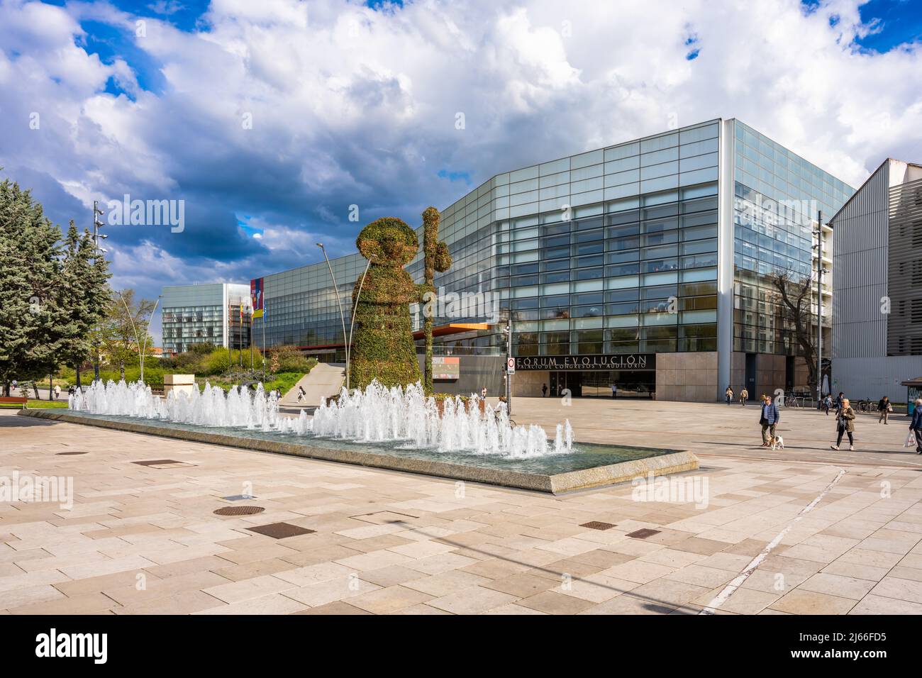Burgos,Spain - April 26 2022 - Front of the Forum Evolucion Congres center in Burgos. Burgos is a city in northern Spain and the historic capital of C Stock Photo