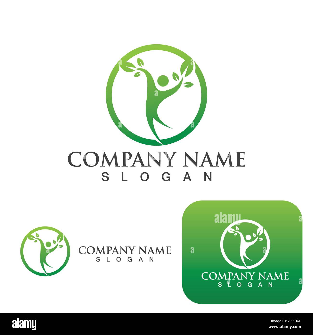People Tree leaf ecology nature element vector Stock Vector Image & Art ...