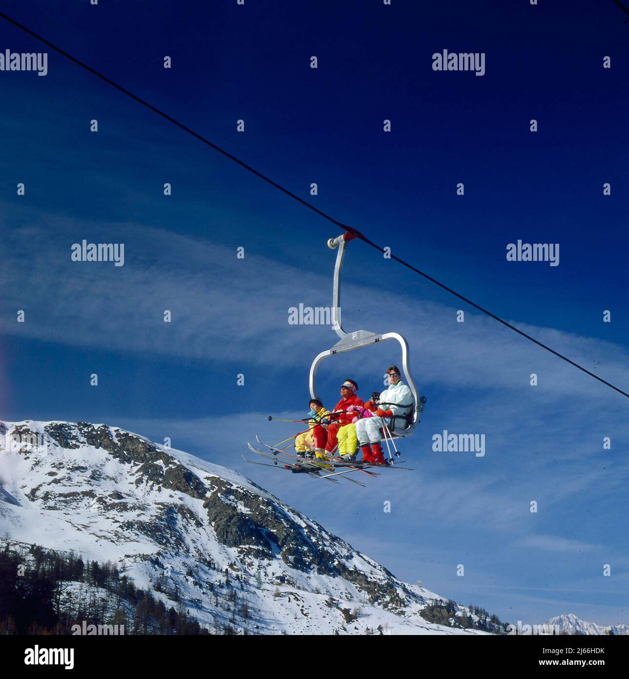 Ski lift, chair lift Stock Photo Alamy