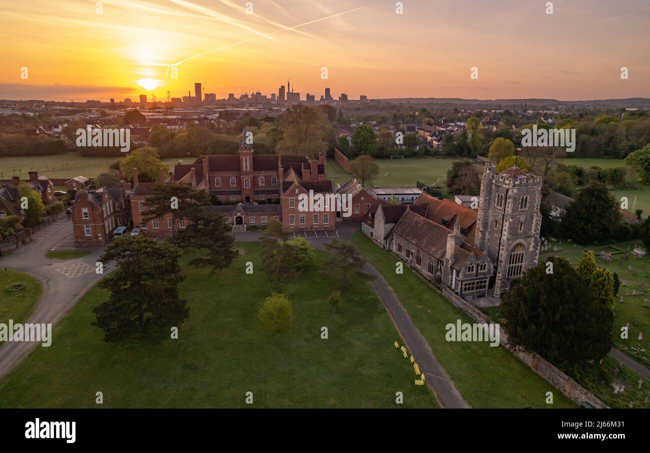 Aerial Shot Of Croydon Skyline Stock Photo