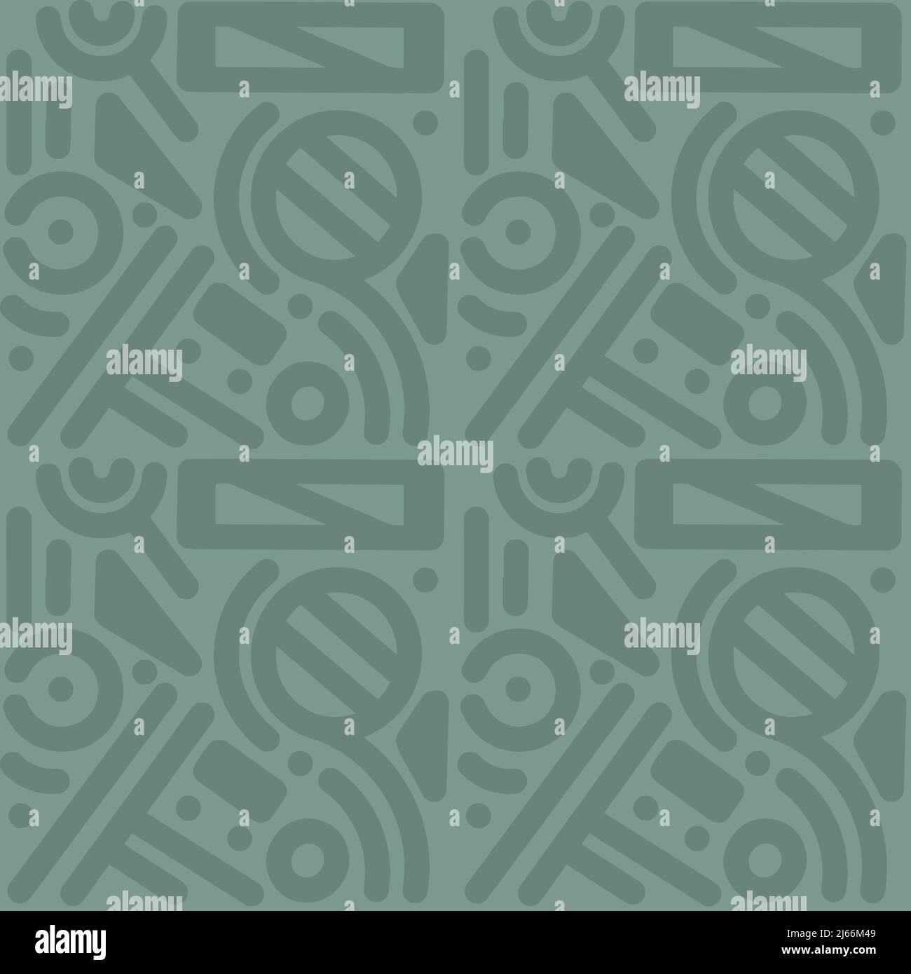 seamless pattern with abstract geometric elements hand drawn doodle style. Stock Vector