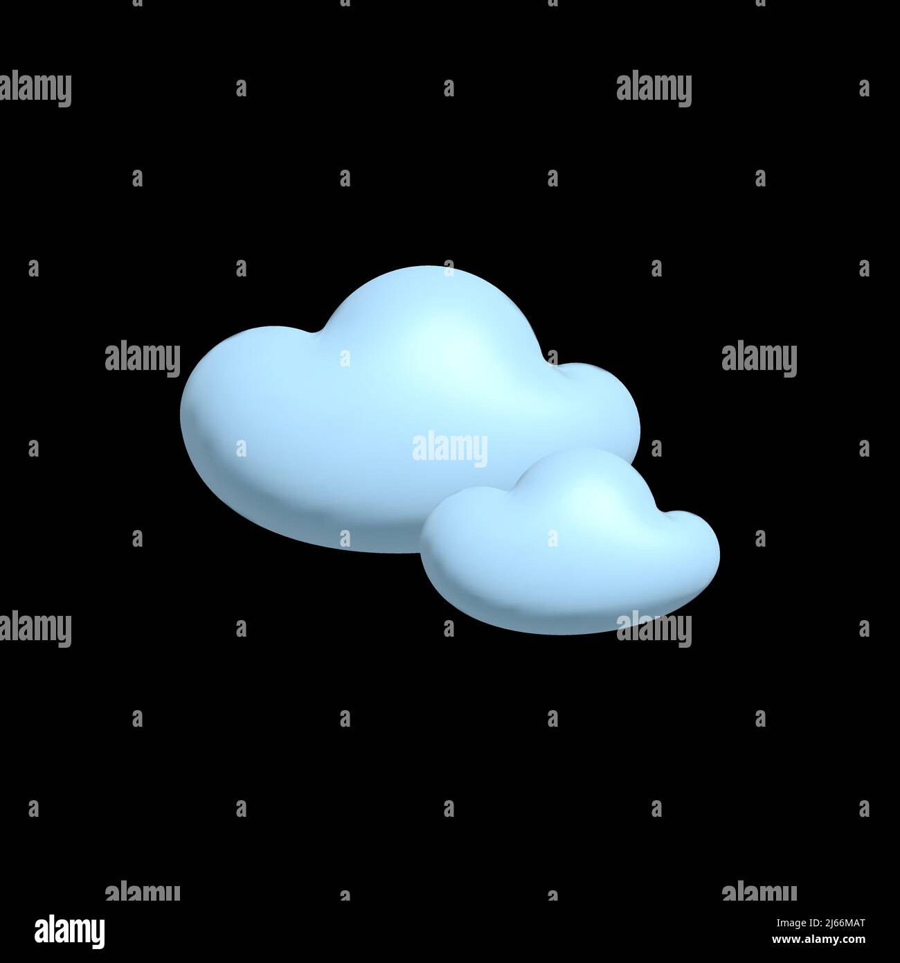3d weather icon volumetric render with glossy sun cloud rain snow, elements for apps and social media. Stock Vector
