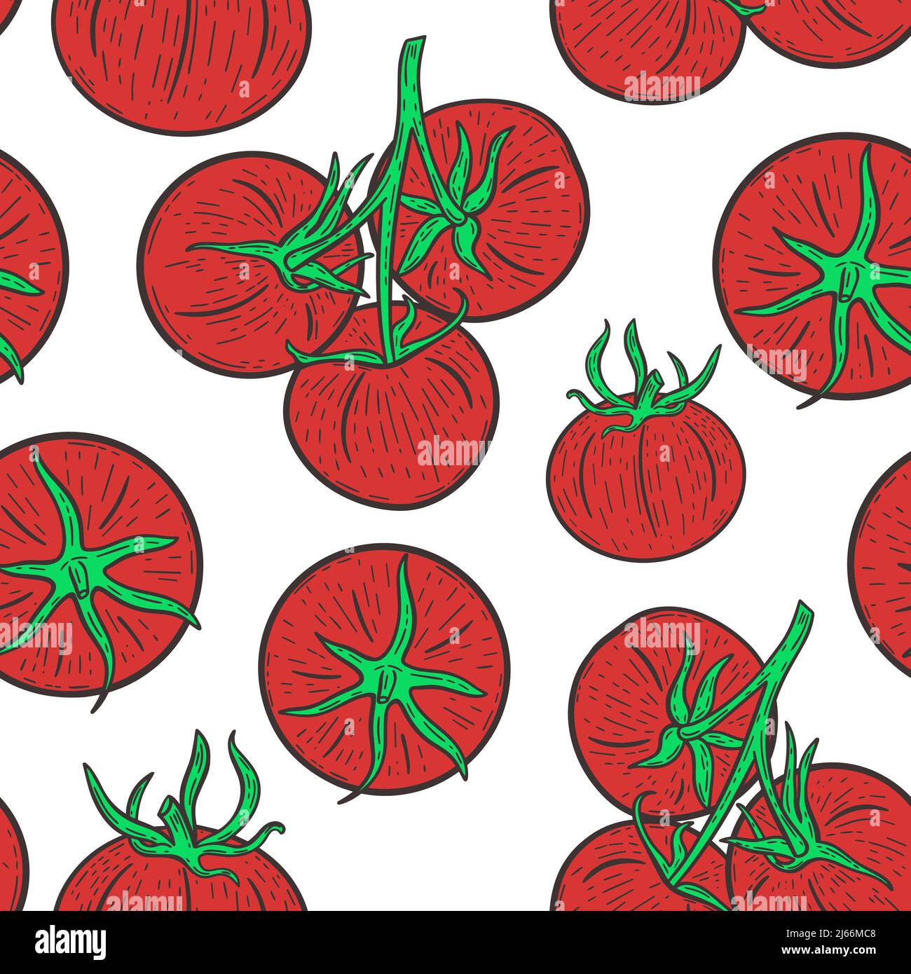 Tomatoes seamless pattern vector illustration Stock Vector Image & Art ...