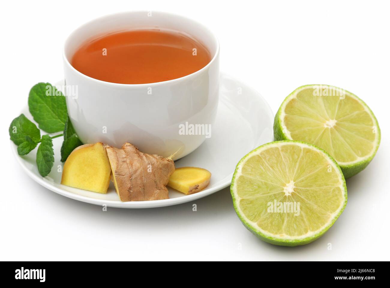 Herbal tea with different herbs and ingredient Stock Photo