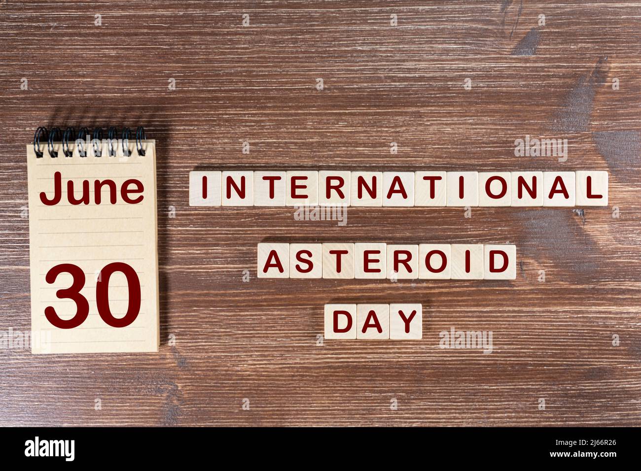 The celebration of the International Asteroid Day the June 30 Stock Photo