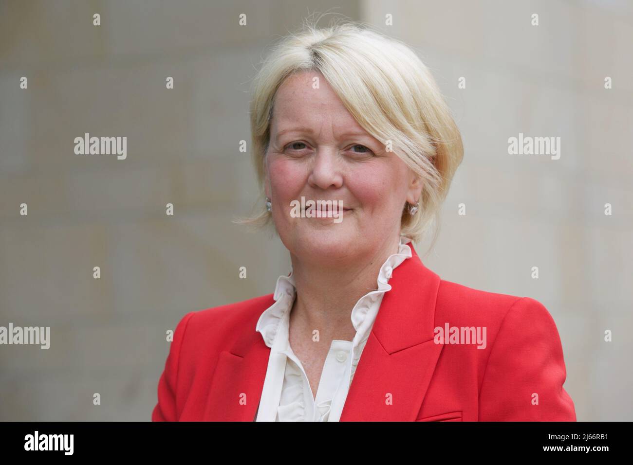 Edinburgh, UK, 28th April 2022: Alison Rose, chief executive of NatWest Group, attending the AGM of the company at its Gogarburn headquarters. Pic: TERRY MURDEN / Alamy Stock Photo