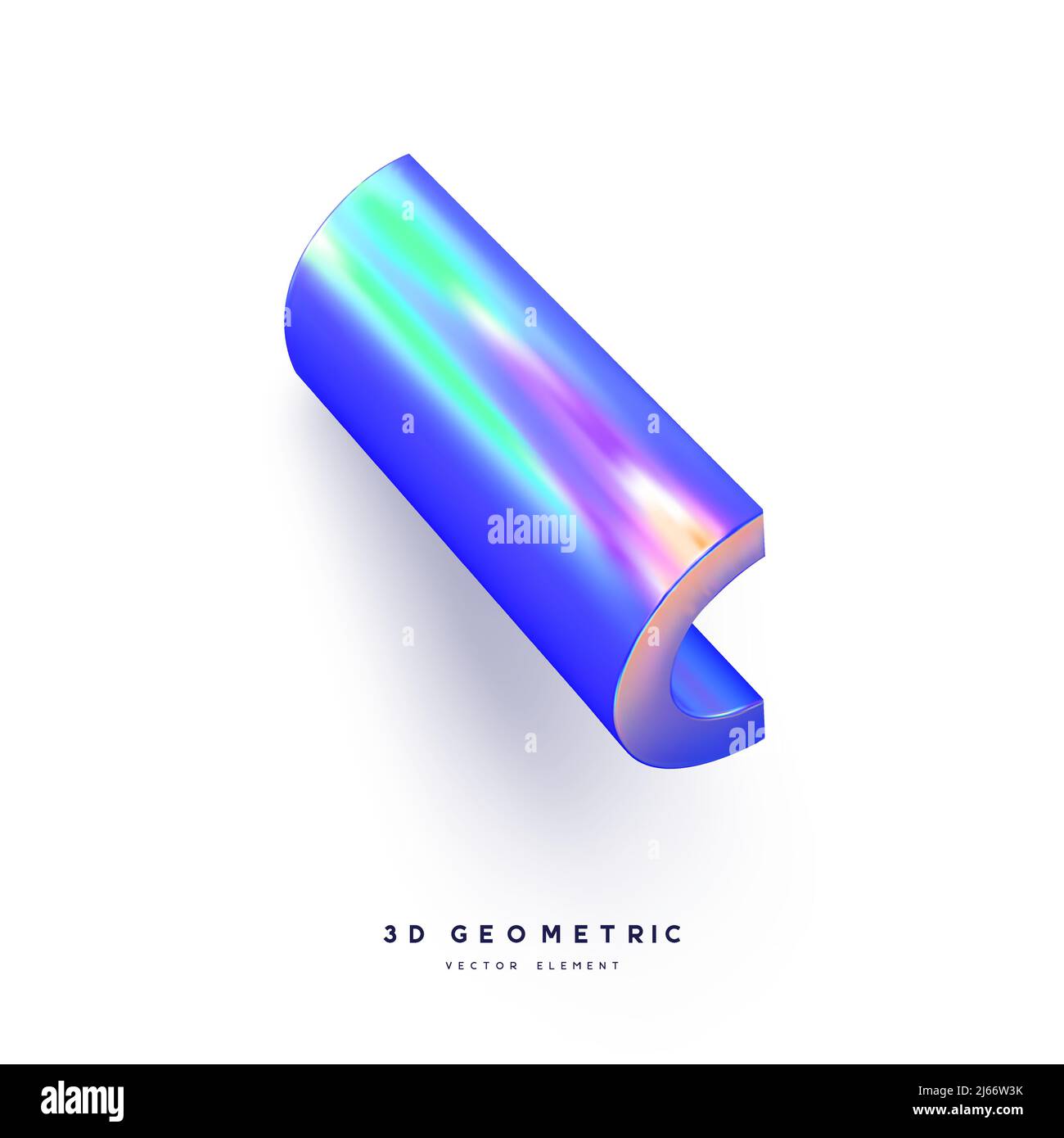 3d render realistic primitive. Stock Vector