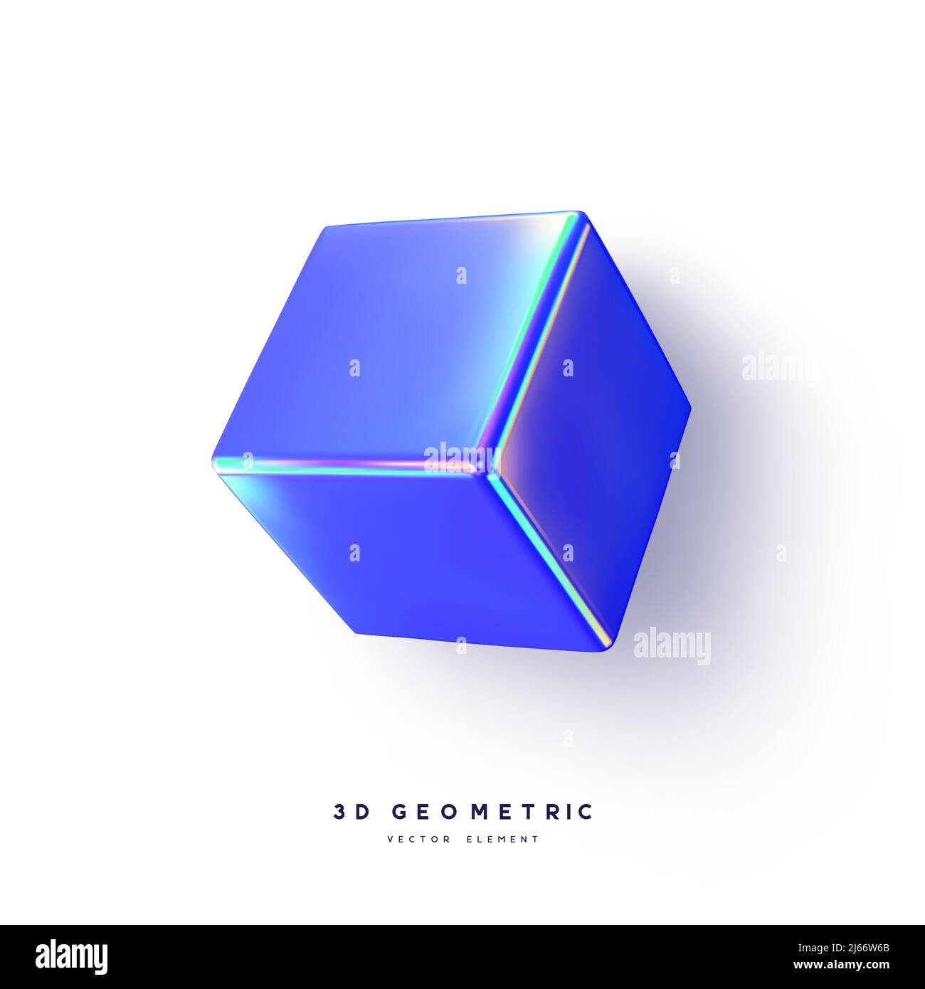 3d render realistic primitive. Stock Vector