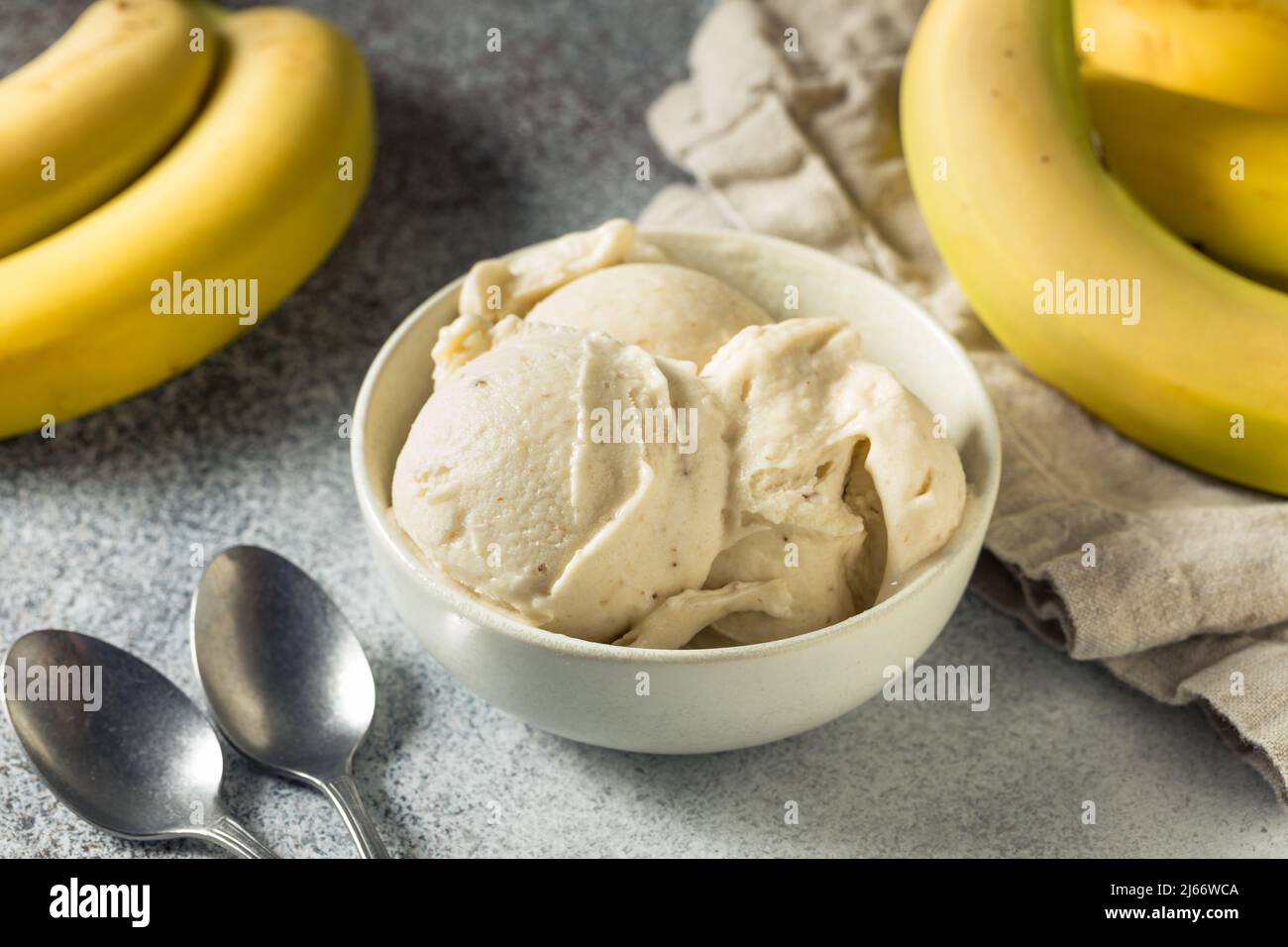 Homemade Healthy Vegan Banana Ice Cream Ready to Eat Stock Photo Alamy