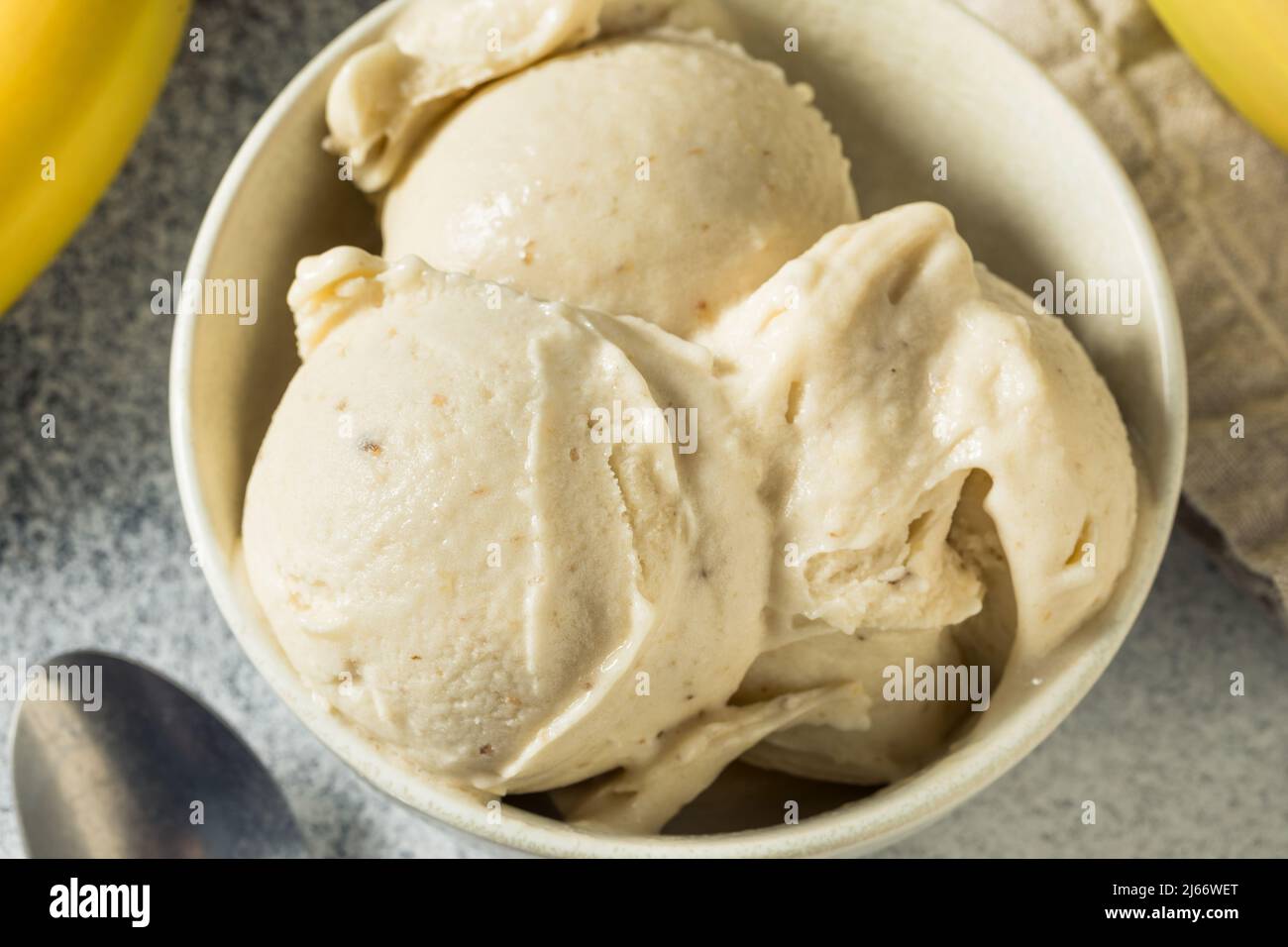 Homemade Healthy Vegan Banana Ice Cream Ready to Eat Stock Photo Alamy